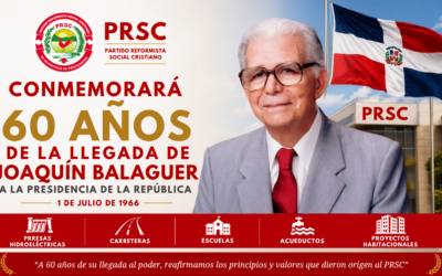 PRSC conmemorará 60 años de la llegada de Joaquín Balaguer a la Presidencia